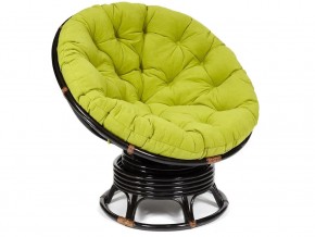 Кресло-качалка Papasan w 23/01 B с подушкой Antique brown, флок Олива в Среднеуральске - sredneuralsk.магазин96.com | фото