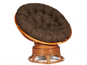 Кресло-качалка Papasan w 23/01 B с подушкой Cognac, ткань Коричневый в Среднеуральске - sredneuralsk.магазин96.com | фото