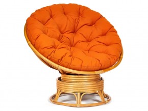 Кресло-качалка Papasan w 23/01 B с подушкой Honey, ткань Оранжевый в Среднеуральске - sredneuralsk.магазин96.com | фото