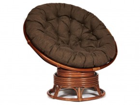 Кресло-качалка Papasan w 23/01 B с подушкой Pecan, ткань Коричневый в Среднеуральске - sredneuralsk.магазин96.com | фото