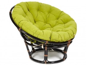 Кресло Papasan 23/01 W с подушкой Antique brown, флок Олива в Среднеуральске - sredneuralsk.магазин96.com | фото