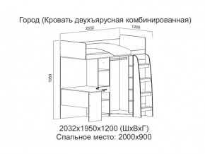 Кровать двухъярусная комбинированная в Среднеуральске - sredneuralsk.магазин96.com | фото